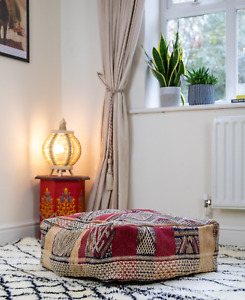 Moroccan Handmade Pouf Berber Kilim Rug Floor Cushion Ottoman Footstool pouffes