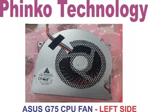 ASUS G55 G75 G75V G75VW G75VX Cpu Cooling Fan - LEFT SIDE 80mmx14mmx75mm - Picture 1 of 3