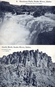 Postal Shoshone Falls Castle Rock Snake River Idaho - Imagen 1 de 2