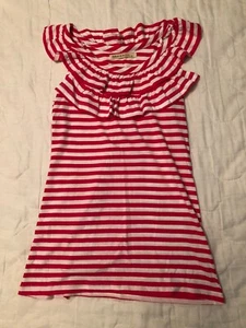 NEW Ladies sleeveless red & white striped top by Bravesoul - size Medium (19) - Picture 1 of 6