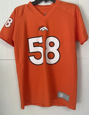 Camiseta NFL Youth Boys Grande DENVER BRONCHOS #58 VON MILLER Laranja - Imagem 1 de 4