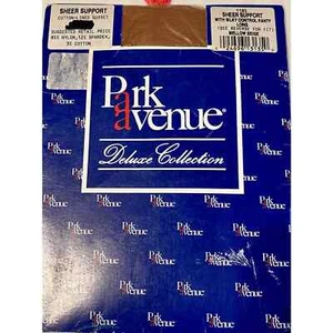 Collant Vintage Park Avenue Supporto Trasparente Taglia Lungo Morbido Beige - Foto 1 di 3