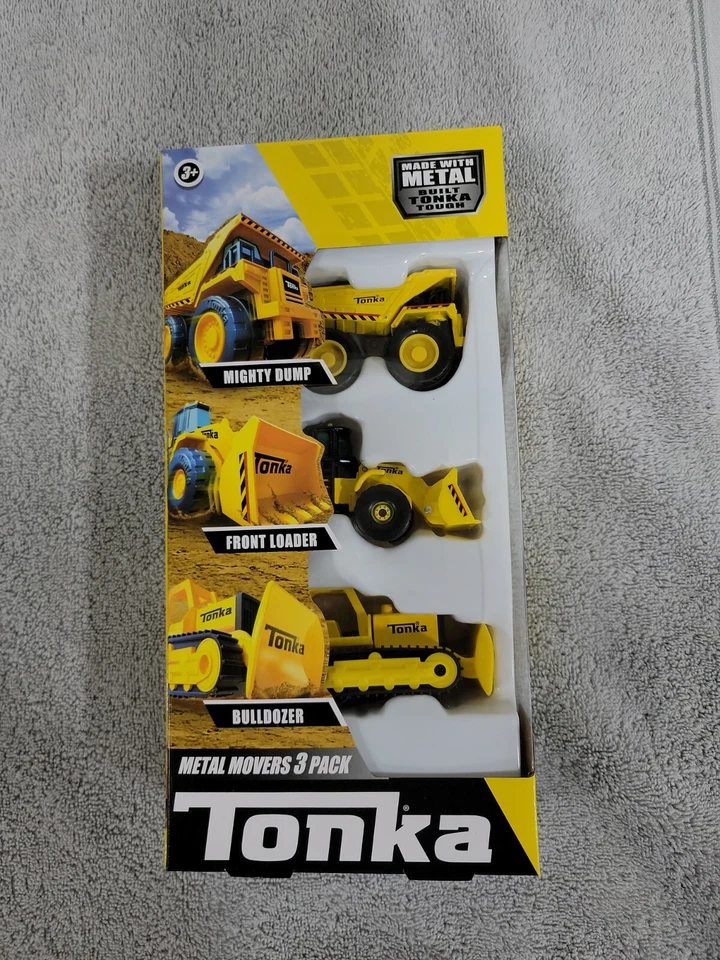 Tonka Metal Movers 3 pack Dump Truck Front Loader & Bulldozer SANDBOX TOYS