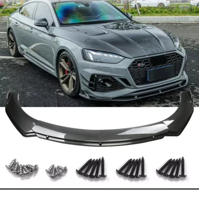 For Audi A3 A4 A5 A6 S3 S4 S5 RS Front Bumper Lower Lip Splitter-Spoiler - Image 1 of 4