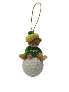 Vintage Teddybär Golfball Weihnachtsschmuck - Bild 1 von 11