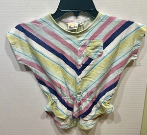 ✨Mudd, Girls Top, Size 4, Striped, Heart, Relaxed Fit Colorful, Pocket✨ - Picture 1 of 9