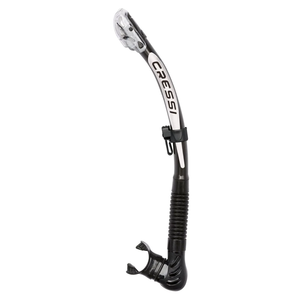 g2 Cressi Alpha Ultra Dry Snorkel Black / Black / White In Stock