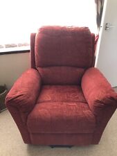 Clifton Electric Power Riser Recliner Armchair-Terracotta-Excellent Hardly Used