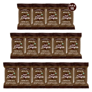 Missy J's Organic Unsweetened Dark Carob Delights Coffee | 15 Yummy Mini Bites - Picture 1 of 8