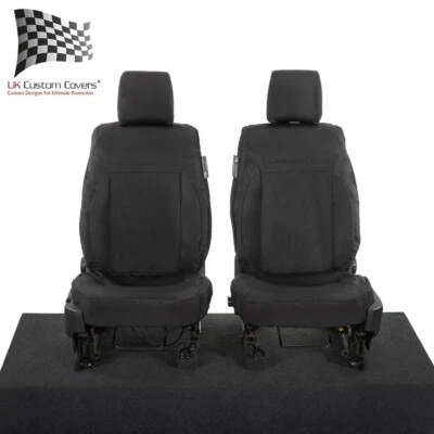 FUNDAS DE ASIENTO DELANTERAS A MEDIDA LAND ROVER DISCOVERY 5 (2017 EN ADELANTE) NEGRAS 323 Foto 1 de 4