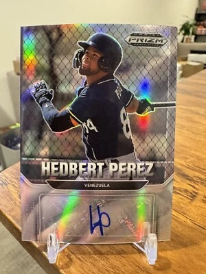 2022 Prizm Draft Picks Hedbert Perez Silver Prospect Auto #AU-HP Brewers 🔥📈 - Image 1 of 2