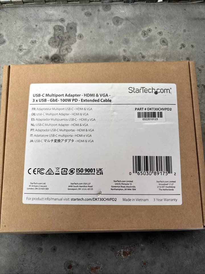 Startech DKT30CHVPD2 USB-C MULTIPORT ADAPTER - 4K HDMI OR VGA - Image 1 of 3
