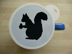 Plantilla artesanal diseño ardilla 100mm y plantilla de café - Imagen 1 de 1