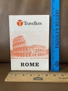 Vintage Rome Italy Map ~ 22” x 16” ~ Collectible ~ 1980s TRAVELLERS - Picture 1 of 6