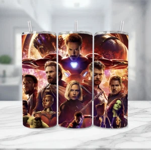 Avengers Infinity War Stainless Steel 20 Oz Marvel Tumbler With Metal Straw - Picture 1 of 4