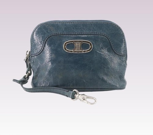 Pochette pochette Celine in pelle blu