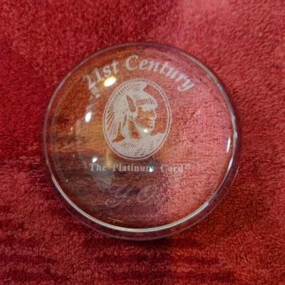 American Express Platinum Paperweight used AMEX Desk Decor Collectible - Image 1 of 3