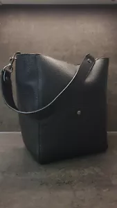 Echtledertasche Shopper Schwarz Ledertasche Damen groß Neu genarbtes Leder - Bild 1 von 8