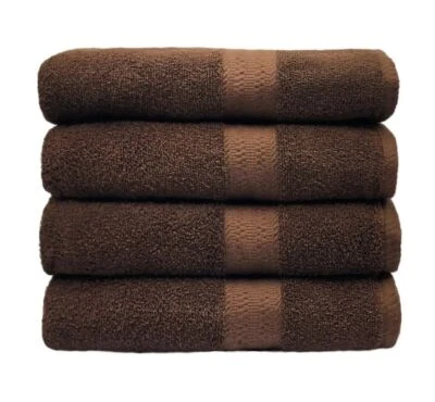 "Toallas de baño marrones (paquete de 2 o 4) EXTRA GRANDES 100 % algodón - suaves 30""x 54""" Foto 1 de 4