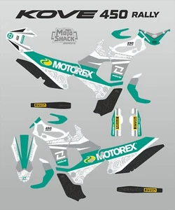 Kit de gráficos KOVE 450 Rally - Calcomanías adhesivas - Gris Motorex Adventure Extreme - Imagen 1 de 2