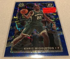2017-18 Donruss Optic Basketball Khris Middleton Milwaukee Bucks Blue Prizm #84