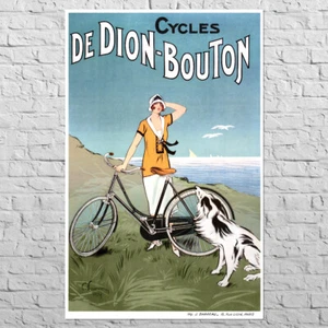 Poster Cycles de Dion-Bouton, 1925 | 22x34" Retro bicycle | Store decor - Picture 1 of 5