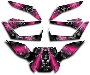 Arctic Cat Wildcat Graphic Decal Kit Sticker Wrap Grim Reaper Revenge Pink - Picture 1 of 1