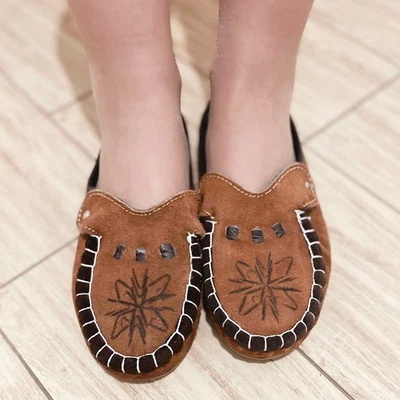 Women’s Sheepskin Wool Slippers – Warm Indoor House Shoes – Leather Gift - Image 1 of 4