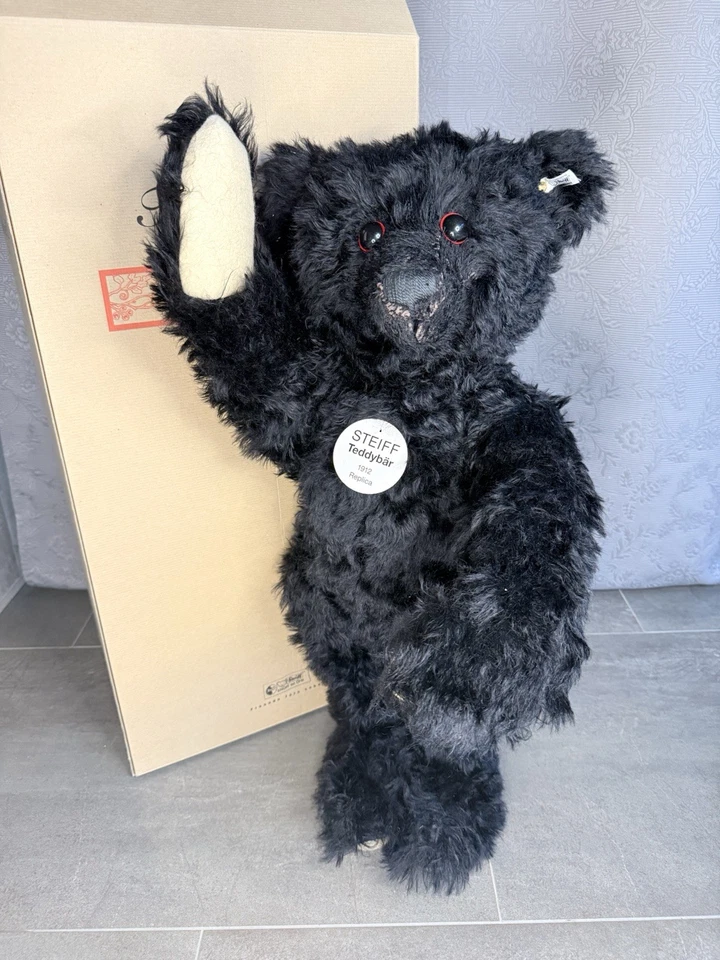 Steiff Teddybär 1912  Mohair Bär 70cm schwarz Titanic-Edition Groß Teddy - Bild 1 von 4