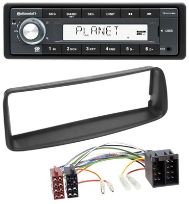 Continental USB MP3 AUX 1DIN Autoradio für Peugeot 206 (ab 1998) - Bild 1 von 4