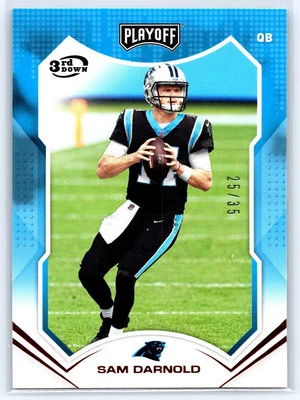 2021 Panini Playoff #157 Sam Darnold 3rd Down #/35 Carolina Panthers - Image 1 of 2