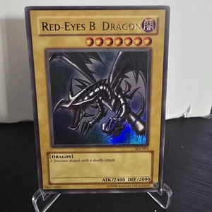 LP Yugioh Drago Nero Occhi Rossi SDJ-001 Edizione Illimitata Holo Rara Yu-Gi-Oh! - Foto 1 di 4