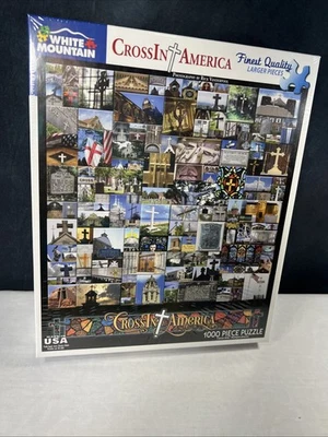 Rompecabezas White Mountain 1000 piezas “Cruz en América” cruces religiosas-NUEVO EN PAQUETE Foto 1 de 4