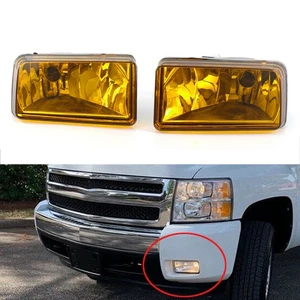 Pair Front Bumper Fog Light Lamp Fit for Cadillac Escalade GMC Sierra 1500 Yukon - Picture 1 of 5