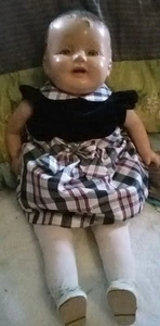 1930's Composition German Haunted Large Baby Doll Unknown Maker 25 Inches - Picture 1 of 24