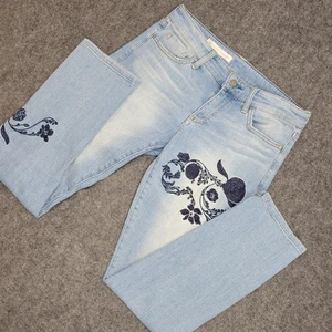 Pilcro and The Letterpress Jeans 30 Damen bestickt Blumen Denim Skinny Leg - Bild 1 von 14
