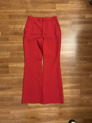 Pantalón/Pantalón de vestir Zara rojo acampanado para mujer talla pequeña Foto 1 de 3