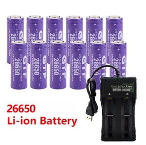 1-20pk 26650 3.7V 1 Rechargeable Battery LED Flashlight Charger Lot - Bild 1 von 35