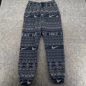 Pantalones deportivos Nike Club de vellón para hombre M azul blanco ropa deportiva navideña - Imagen 1 de 14