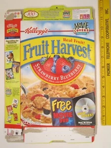 Empty Cereal Box Kelloggs 2006 FRUIT HARVEST Strawberry Blueberry Z3A6 - Picture 1 of 2