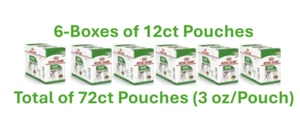 6x Royal Canin Mini Adult Chunks In Gravy Wet Dog Food 12ct/3oz Pouch (72 Total) - Picture 1 of 8