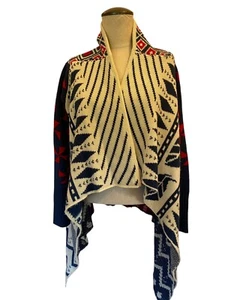 Haute Society Aztec Open Knit Cardigan Size XS Acrylic - Picture 1 of 6