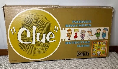 Parker Brothers CLUE Detective Game 1963 Version w/Wooden Playing Pieces - Image 1 of 4