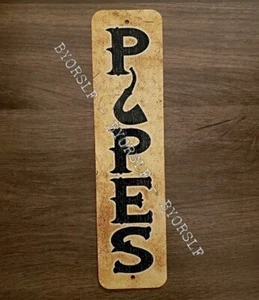Metal Sign PIPES smoking pipe smoke shop tobacco parlor houses smoker room - Picture 1 of 3
