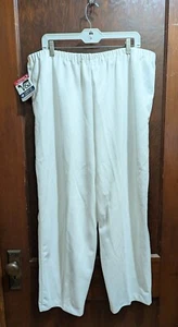 Neu mit Etikett Vicki Wayne's weiße Polyesterhose zum Überziehen Damen Plus 24WP elastischer Bund - Bild 1 von 5