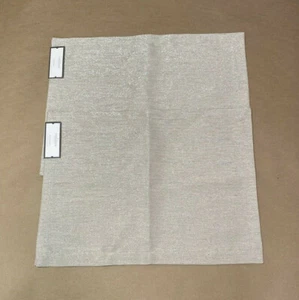 Placemats 14x19 Tan Hemp Woven Silver Lurex Shimmer Rectangle Threshold lot of 2 - Picture 1 of 5
