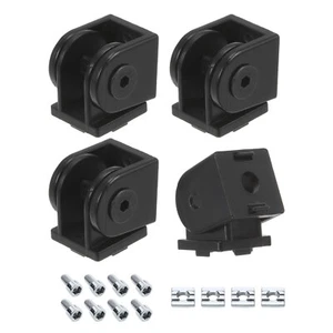 4 Stück Druckguss Aluminium Drehgelenk 180°mit M6 Schrauben, Bohrung 6mm Schwarz - Bild 1 von 7
