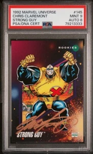 Strong Guy #145 1992 Marvel Universe PSA 9 Auto 8 Chris Claremont Rookie RC - Picture 1 of 2