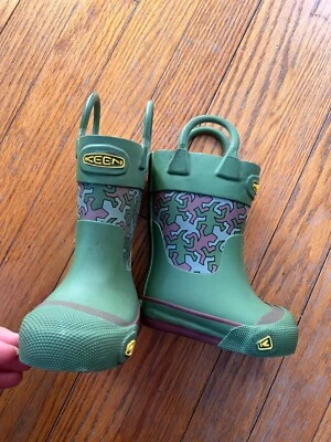 Botas de lluvia Keen para niños pequeños Lizard Coronado verdes EE. UU. 4 EUR 21 niño niña Foto 1 de 4