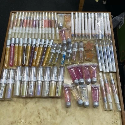 Lot of 75 Original Caboodles Pieces Lipgloss Glitter Gloss Eyeliner Makeup NEW - Image 1 of 4